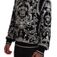 Elegant Black Printed Pullover Sweater