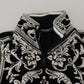 Elegant Black Printed Pullover Sweater