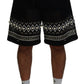 Elegant Monochrome Casual Shorts