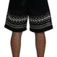 Elegant Monochrome Casual Shorts