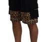 Chic Leopard Print Casual Shorts
