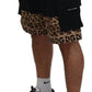 Chic Leopard Print Casual Shorts