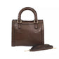 Brown Polyurethane Women Crossbody Bag