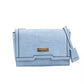 Light Blue Polyurethane Women Crossbody