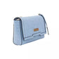 Light Blue Polyurethane Women Crossbody