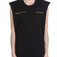 Sleeveless Printed Emblem Shirt