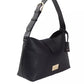 Black Polyurethane Women Handbag