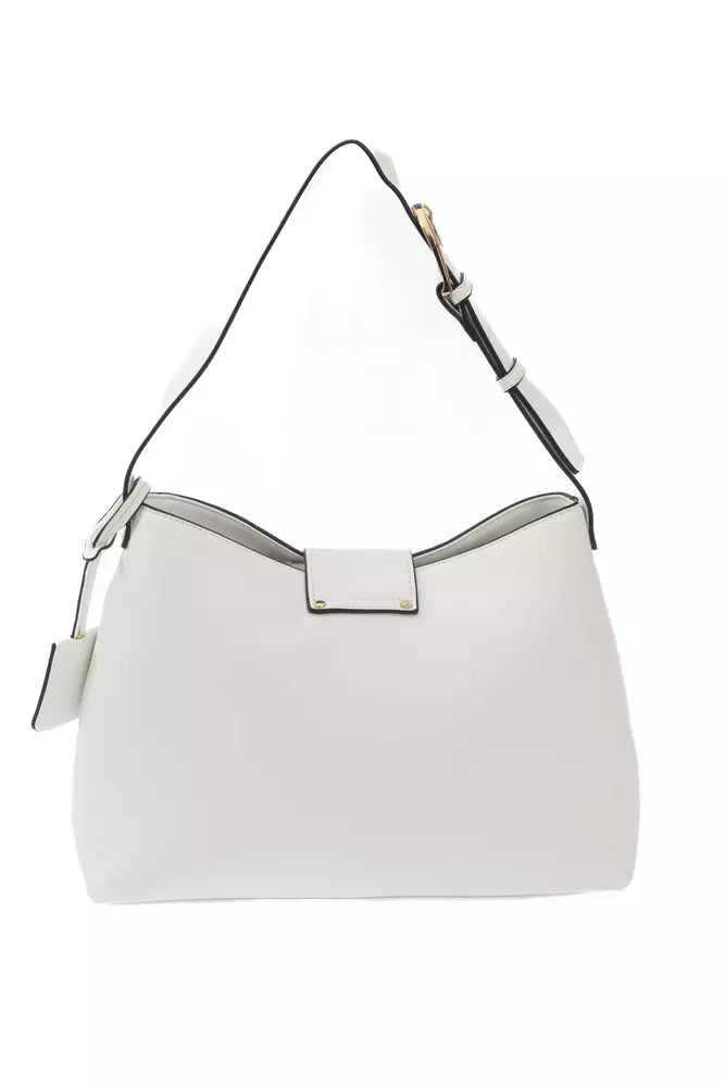 White Polyurethane Women Handbag