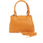 Orange Polyurethane Women Crossbody Bag