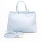 Light Blue Polyethylene Women Handbag