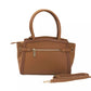 Brown Polyurethane Women Crossbody Bag