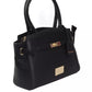 Black Polyurethane Women Crossbody Bag