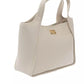 Beige Polyurethane Women Handbag