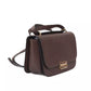 Brown Polyurethane Women Crossbody Bag