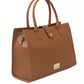 Brown Polyurethane Women Crossbody Bag