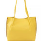 Yellow Polyurethane Women Handbag