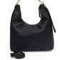 Black Polyethylene Women Shoulder Bag