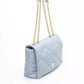 Light Blue Polyethylene Women Shoulder Bag