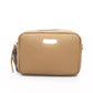 Beige Leather Women Shoulder Bag