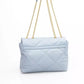Light Blue Polyethylene Women Shoulder Bag