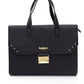 Black Polyethylene Women Handbag