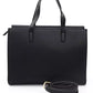 Black Polyethylene Women Handbag