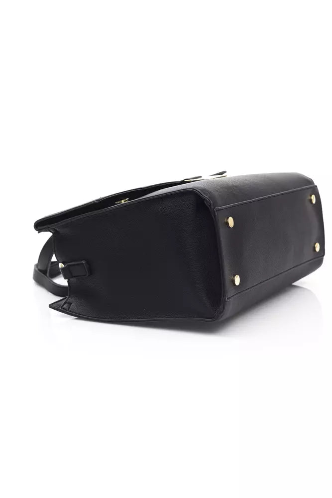 Black Polyethylene Women Handbag