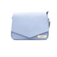 Light Blue Leather Women Shoulder Bag