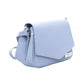 Light Blue Leather Women Shoulder Bag
