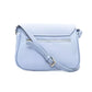Light Blue Leather Women Shoulder Bag