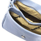 Light Blue Leather Women Shoulder Bag
