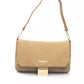 Beige Polyethylene Women Shoulder Bag