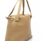 Beige Polyethylene Women Shoulder Bag