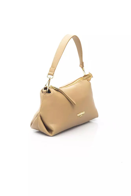 Beige Polyethylene Women Handbag