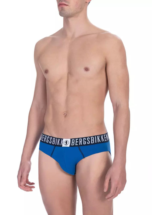 Blue Cotton Men Brief