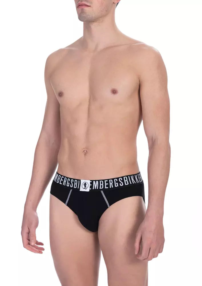 Black Cotton Men Brief
