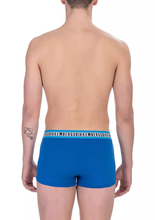 Blue Cotton Men Trunk