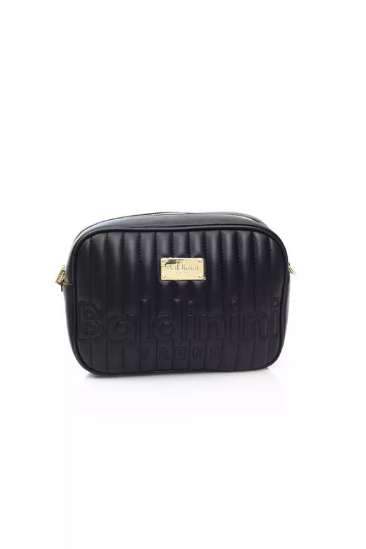 Black Polyethylene Women Shoulder Bag