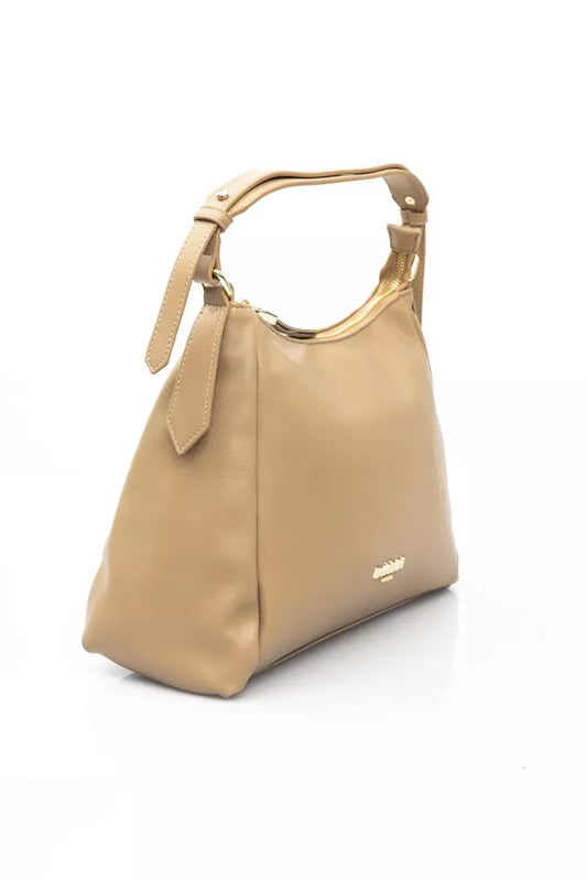 Beige Polyethylene Women Handbag