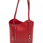 Red Leather Women Shoulder Bag