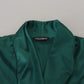 Elegant Silk Robe in Lush Green