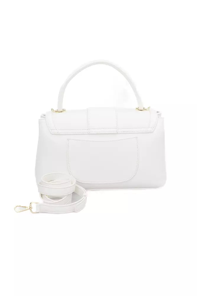 White Polyethylene Women Handbag