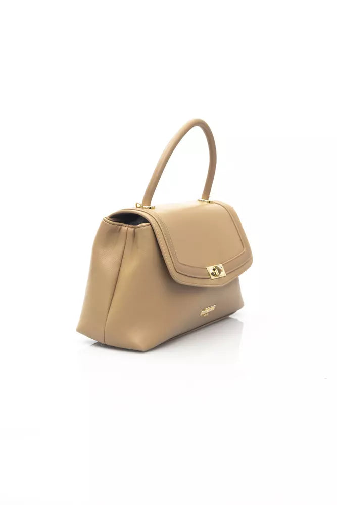 Beige Polyethylene Women Handbag