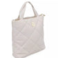 Beige Polyethylene Women Shoulder Bag