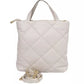 Beige Polyethylene Women Shoulder Bag