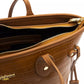 Brown Polyethylene Women Shoulder Bag