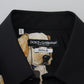 Elegant Black Dog Print Casual Shirt