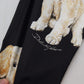 Elegant Black Dog Print Casual Shirt