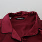 Elegant Silk Pajama Top in Bordeaux
