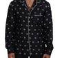 Exclusive Silk Pajama Top with Classic Print